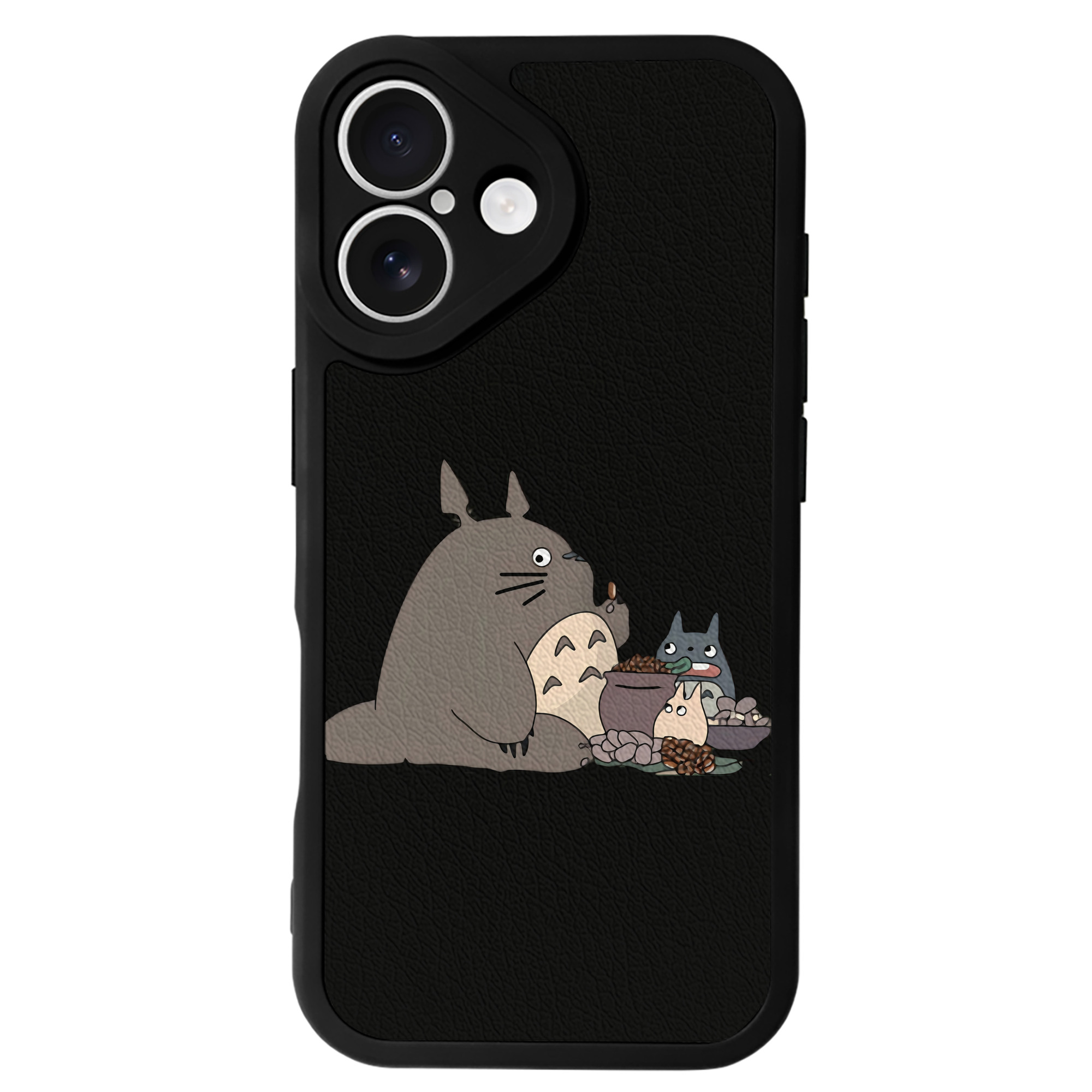 （画像用） となりのトトロ 草壁メイ 草壁サツキ My Neighbor Totoro Satsuki Kusakabe Mei Kusakabe 【iPhone 16シリーズ対応】シリコンスマホケース（レザー調） 材質：シリコン